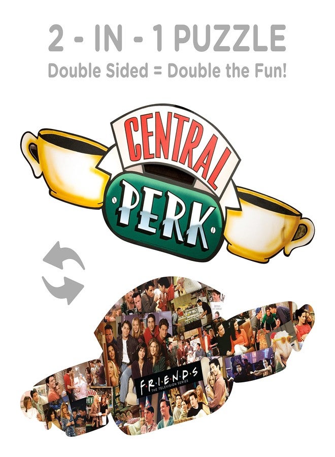AQUARIUS Friends Central Perk Puzzle (2-Sided Shaped 600 Piece Jigsaw Puzzle) - Glare Free - Precision Fit - Officially Licensed Friends TV Show Merchandise & Collectibles - 34 x 12 Inches - Image 2